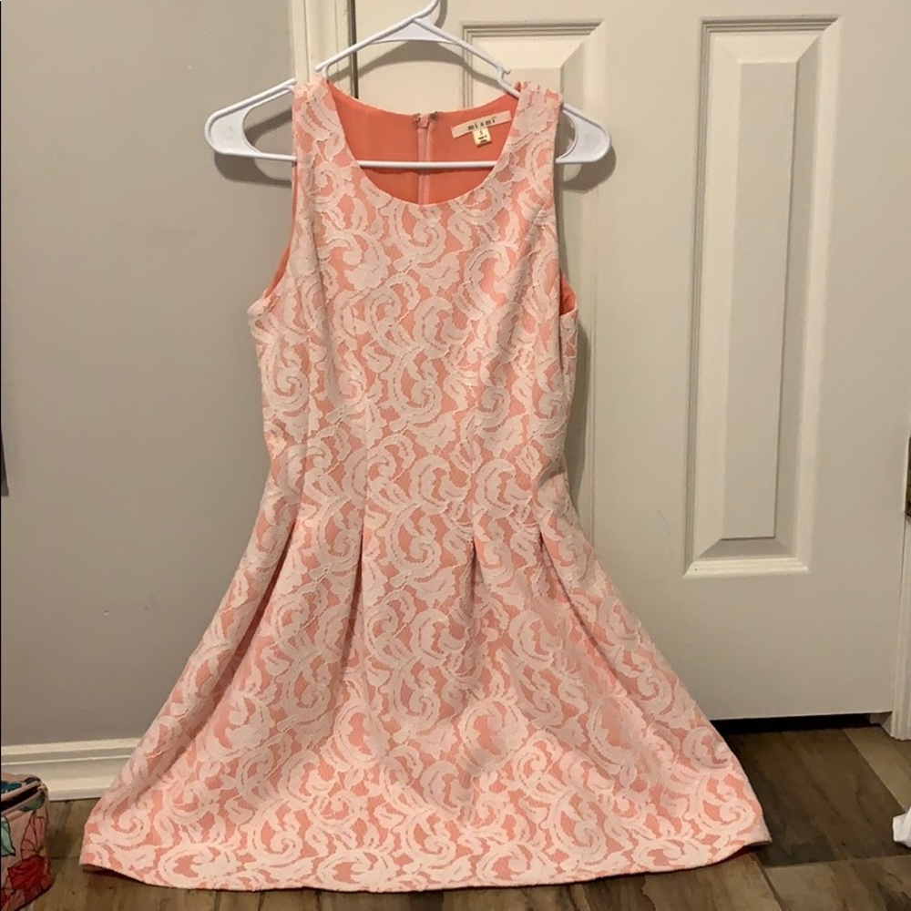 pink & white floral dress